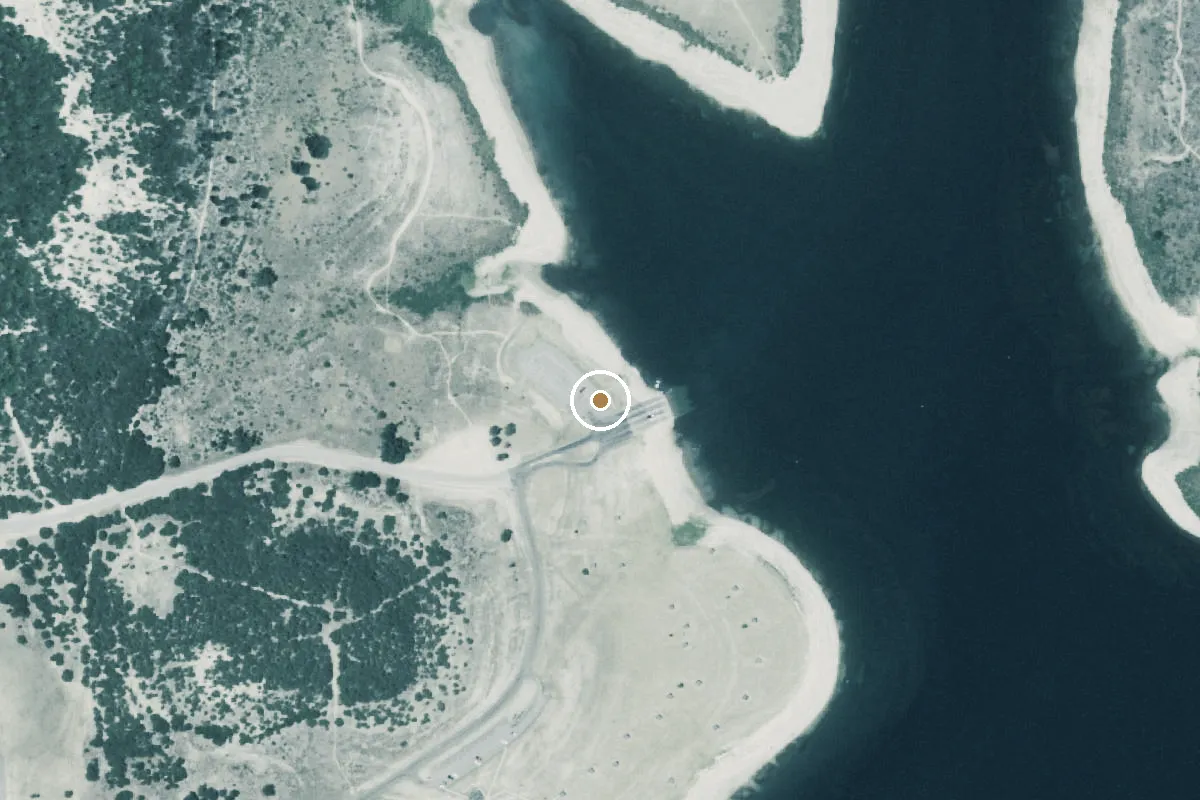Aerial view of Dana Peak Park Boat Ramp