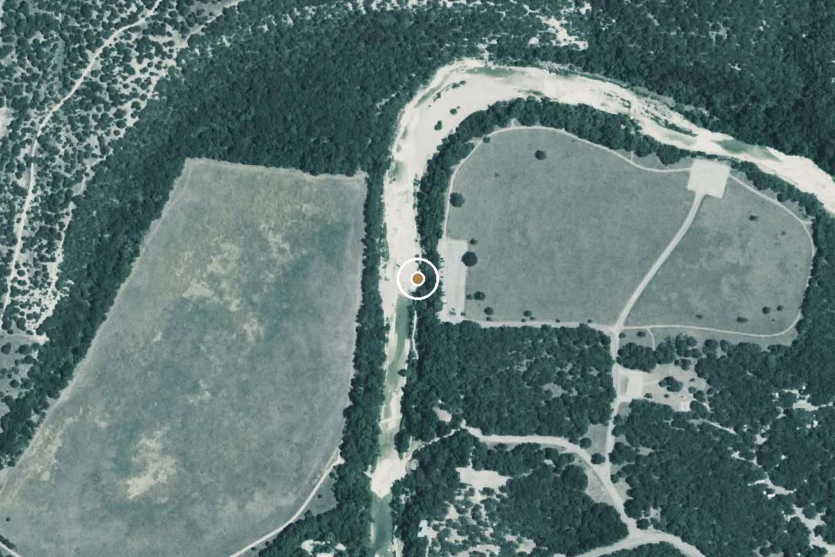 Aerial view of Dinosaur Valley State Park Boat Ramp