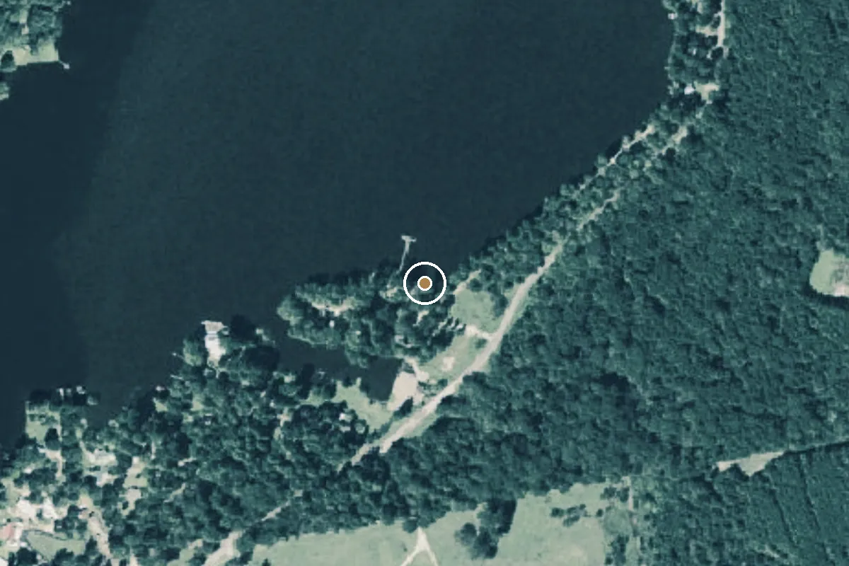 Aerial view of Dixie Lake Boat Ramp