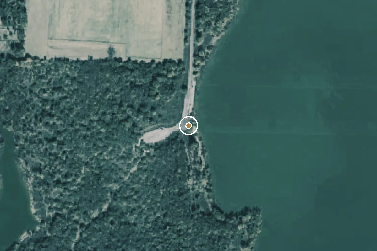 Aerial view of Doe Branch Park Boat Ramp