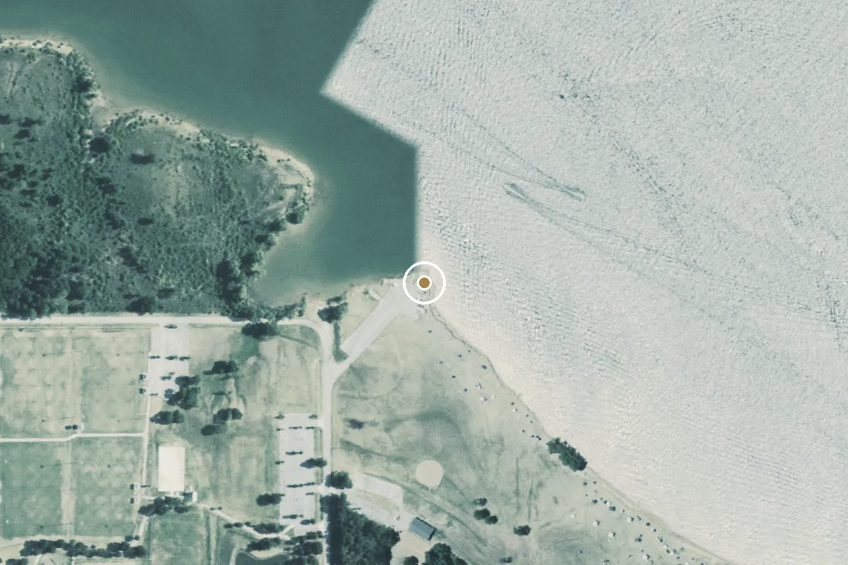 Aerial view of Dove Loop Boat Ramp