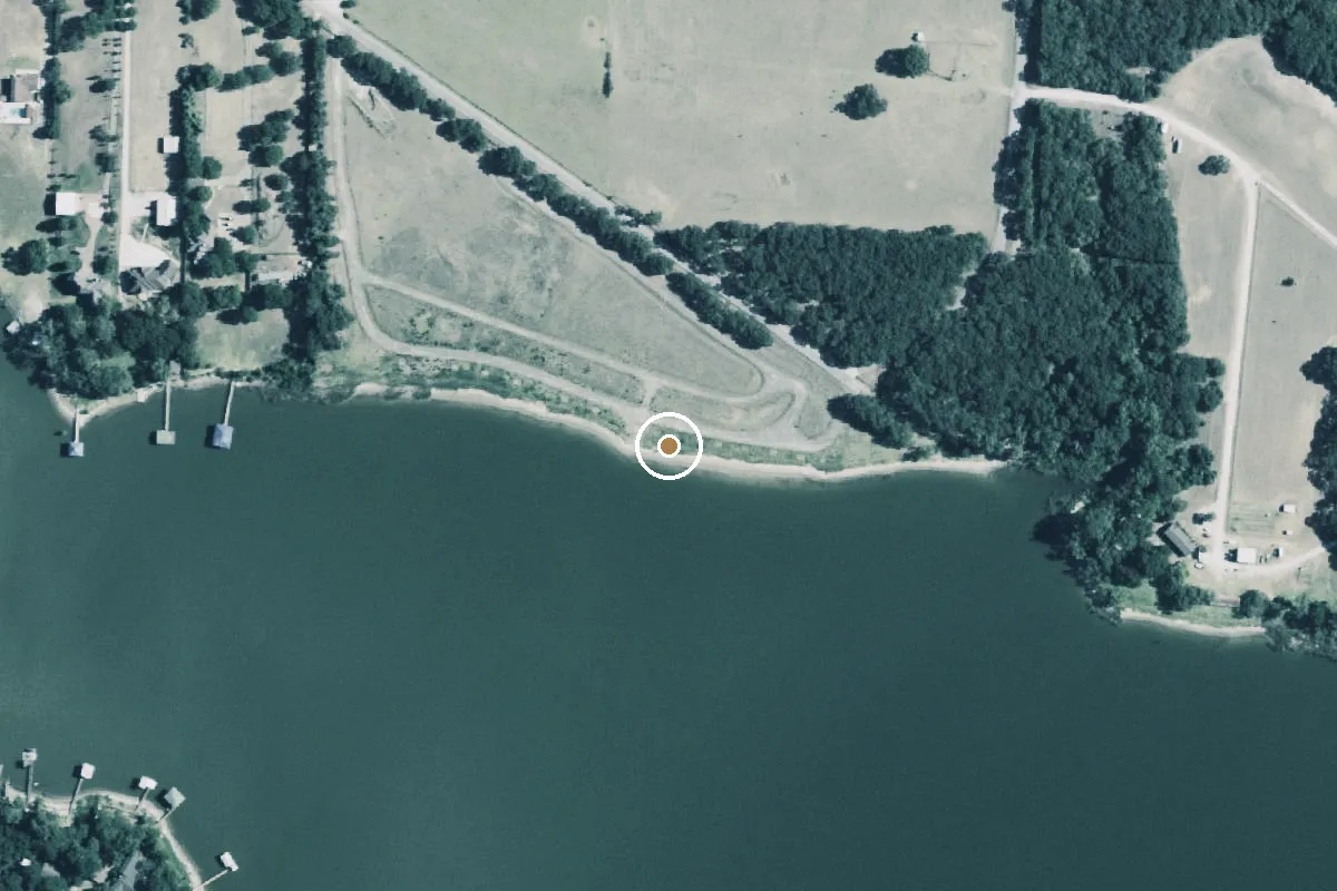 Aerial view of Eagle Mountain Lake Boat Ramp