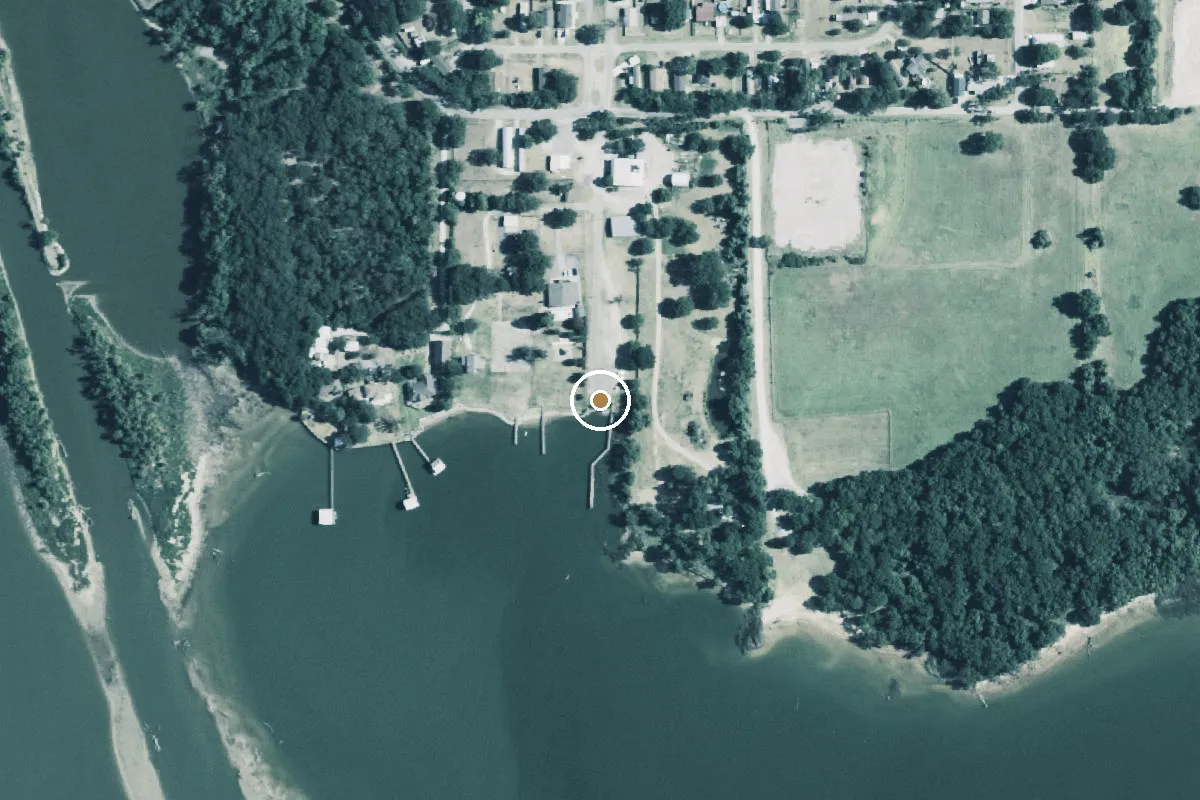 Aerial view of Eagle Mountain Lake Boat Ramp