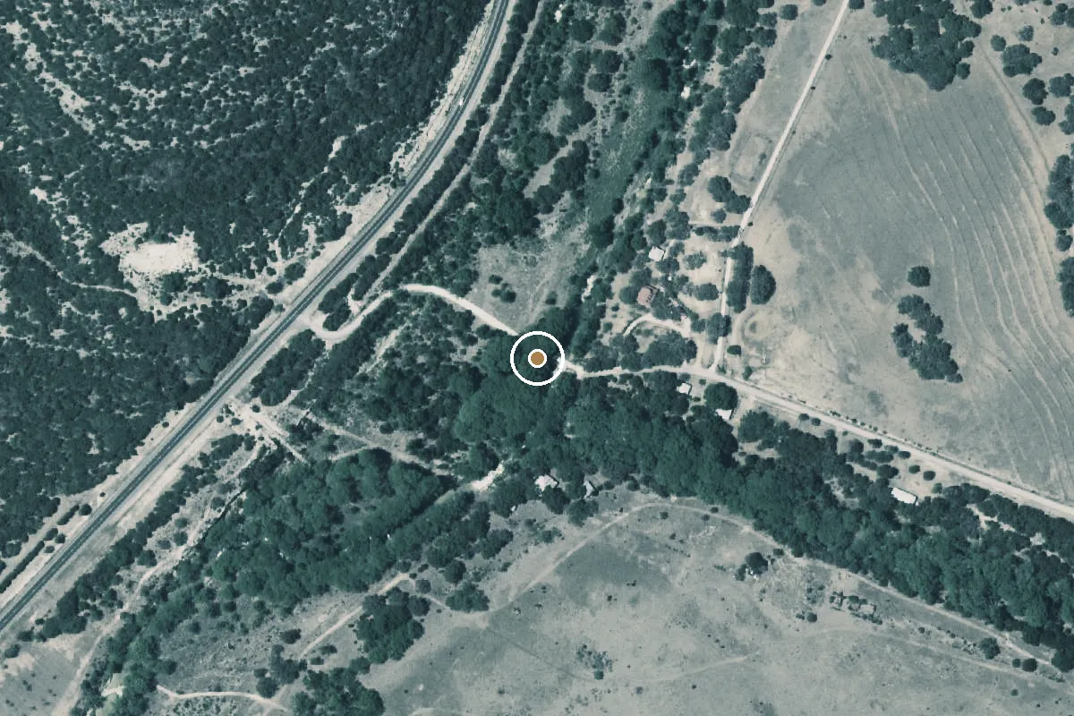 Aerial view of East Fork Frio River Boat Ramp