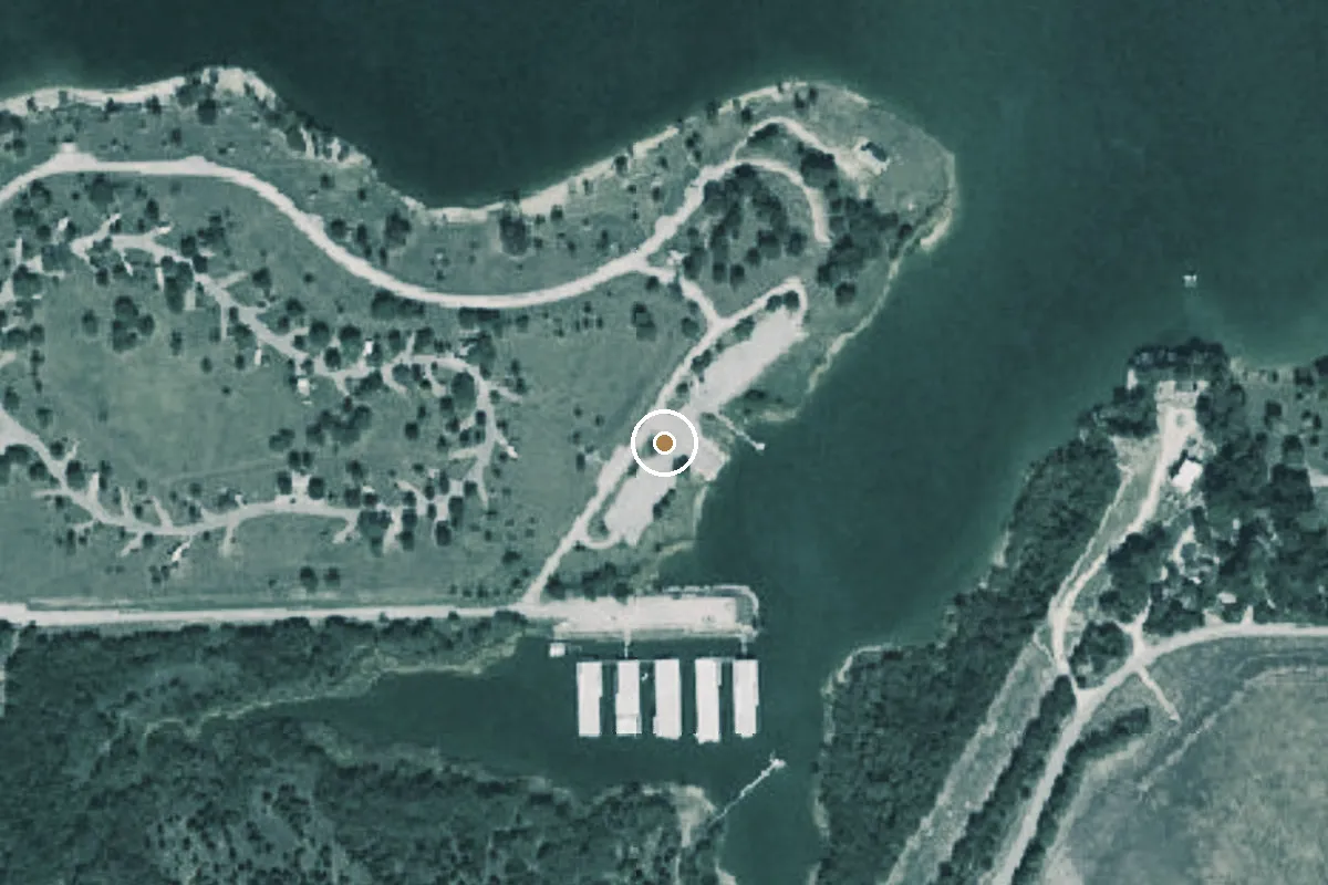 Aerial view of East Fork Harbor Marina Boat Ramp