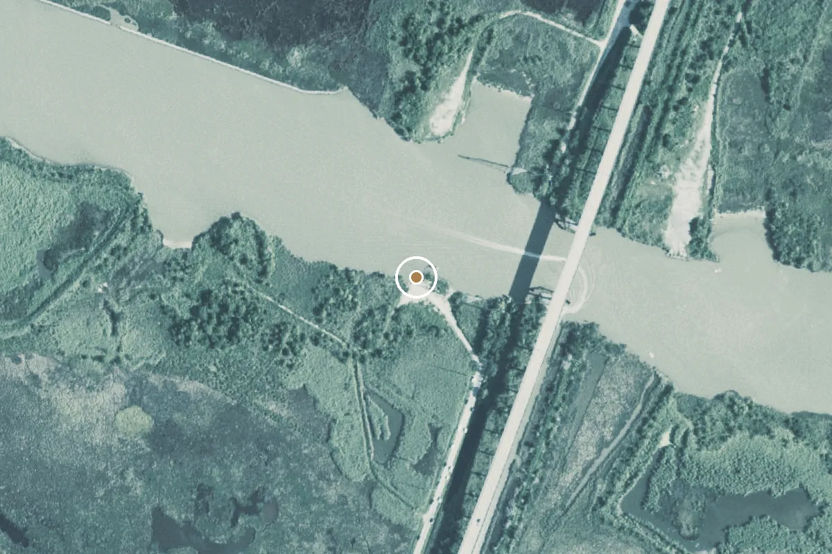 Aerial view of East Galveston Bay Boat Ramp