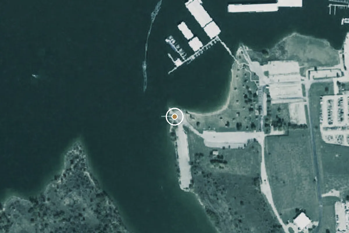 Aerial view of East Hill Park Boat Ramp
