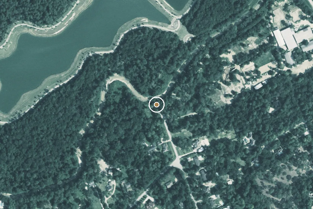 Aerial view of East Shadowlake Pocket Park Boat Ramp