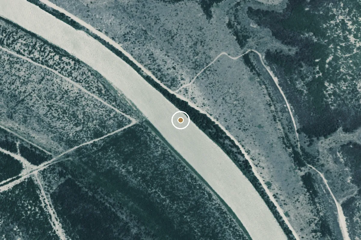 Aerial view of Falcon Lake Boat Ramp
