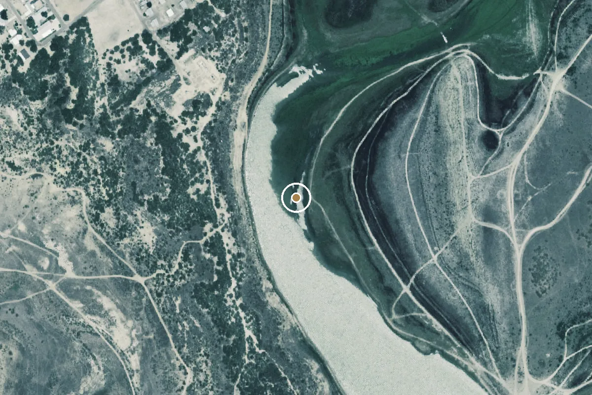 Aerial view of Falcon Lake Boat Ramp