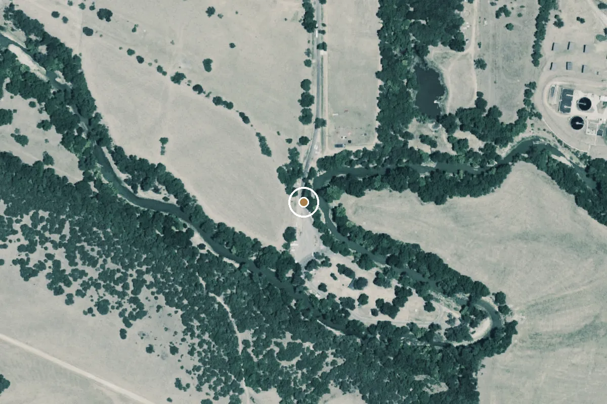 Aerial view of Faunt Le Roy Park Boat Ramp