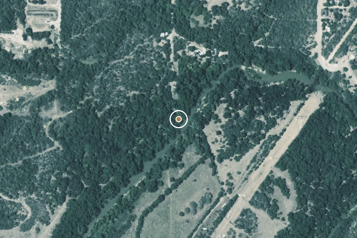 Aerial view of Ferry Street Paddling Access Boat Ramp