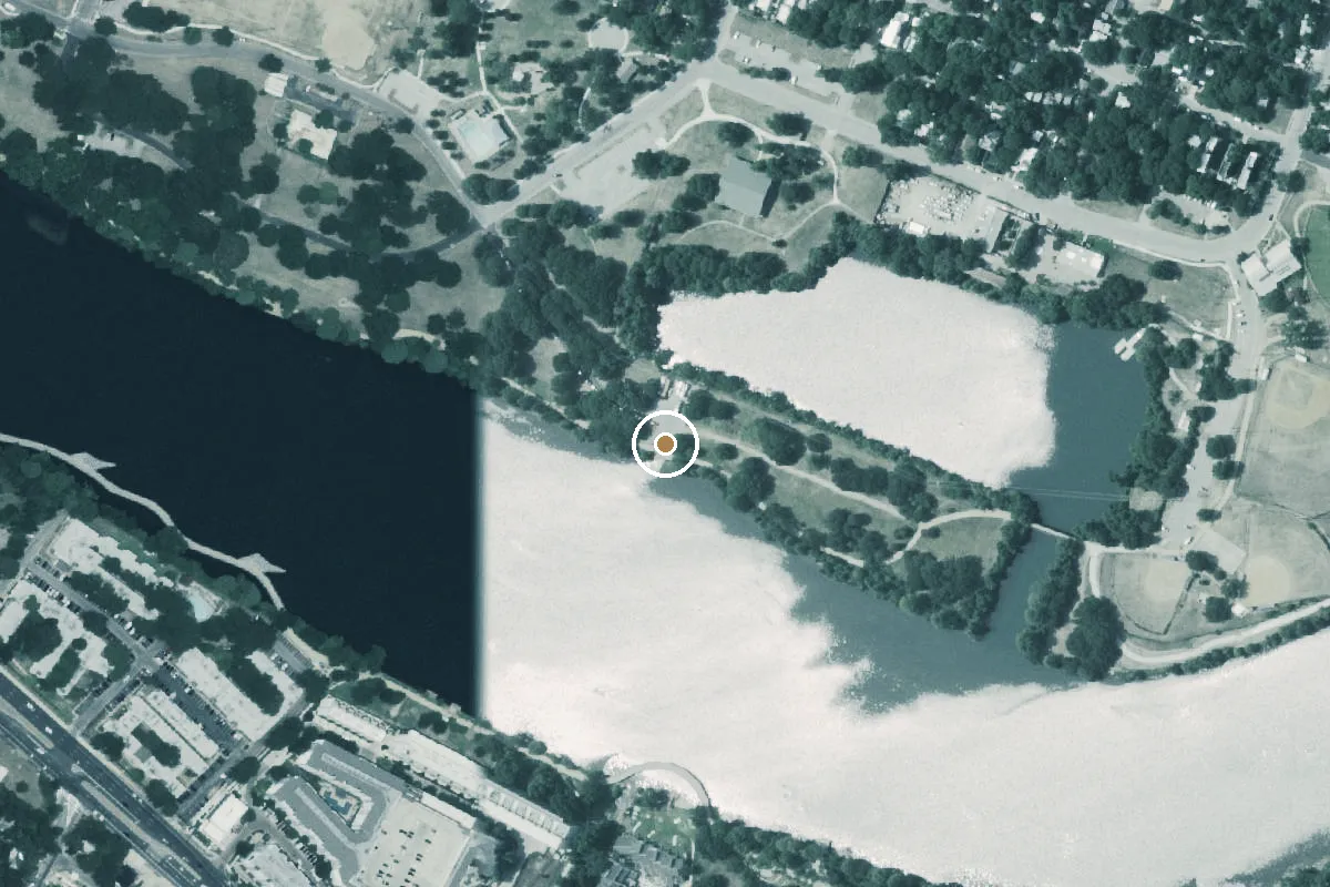 Aerial view of Festival Beach Boat Landing
