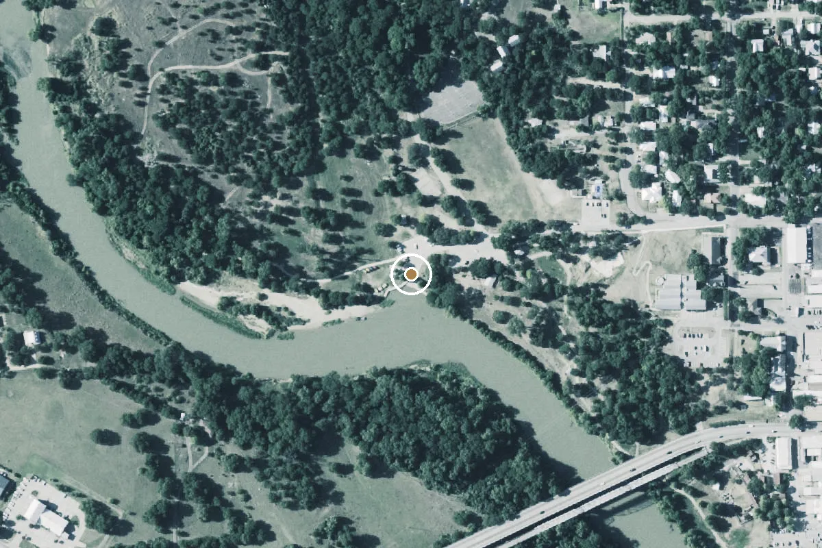 Aerial view of Fishermans Park Boat Ramp
