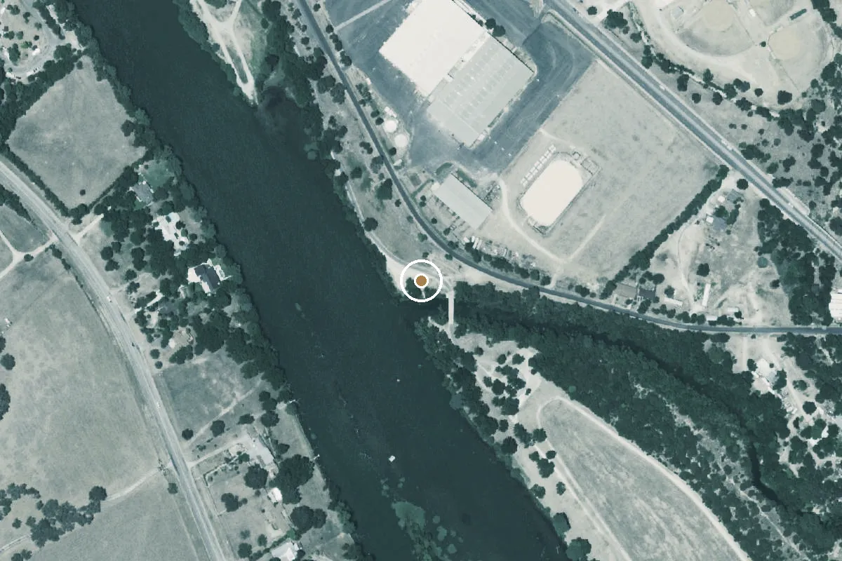 Aerial view of Flatrock Park Boat Ramp