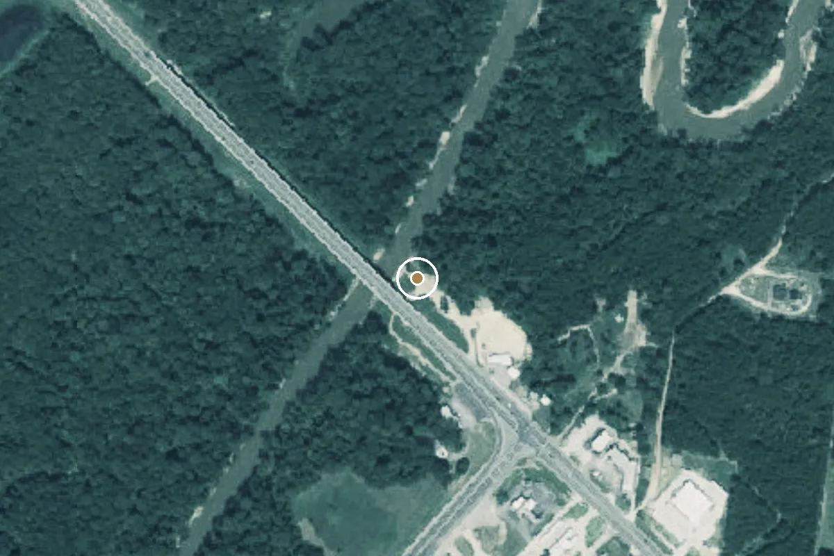 Aerial view of FM 149 Sabine River Public Boat Ramp (TXDOT)