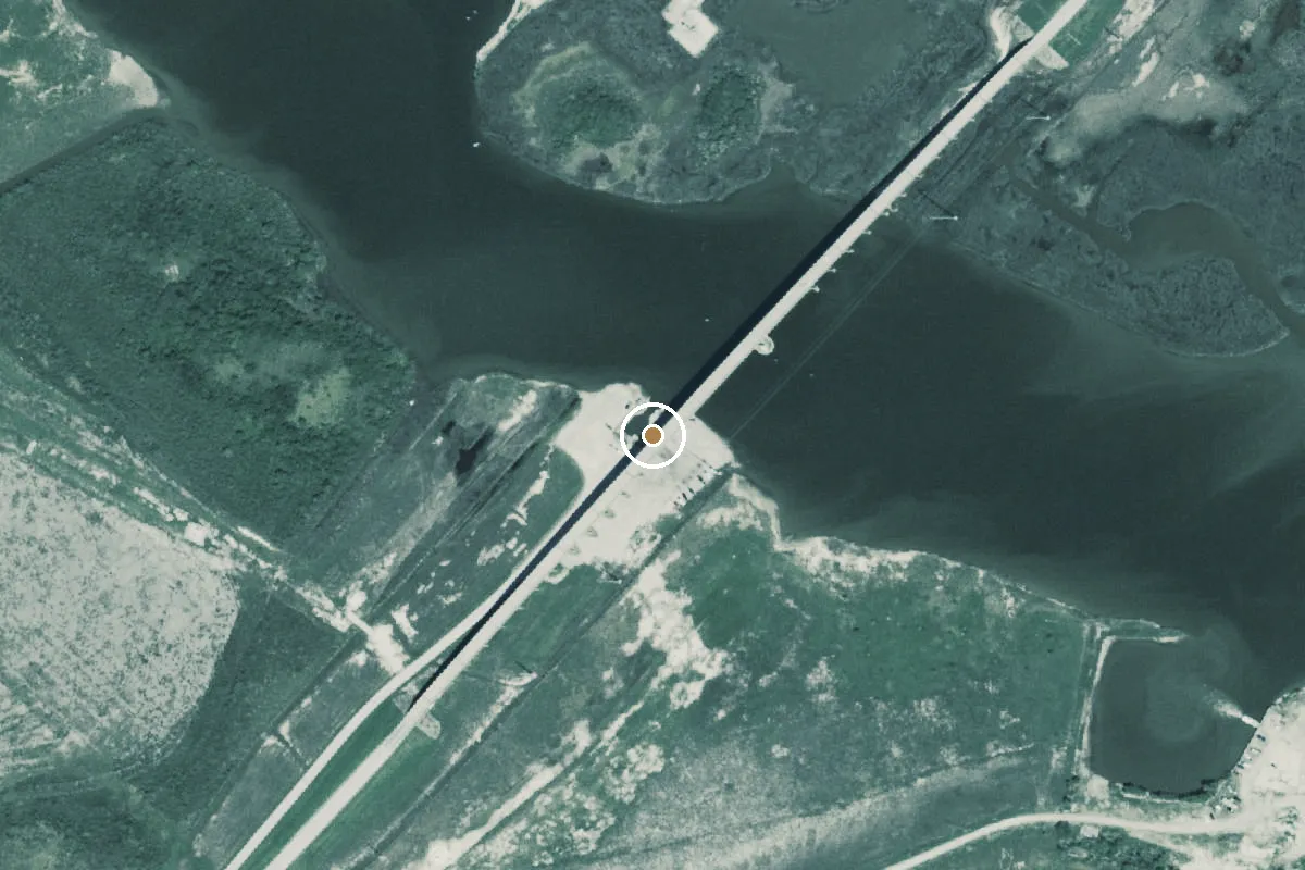 Aerial view of FM 2004 Boat Launch