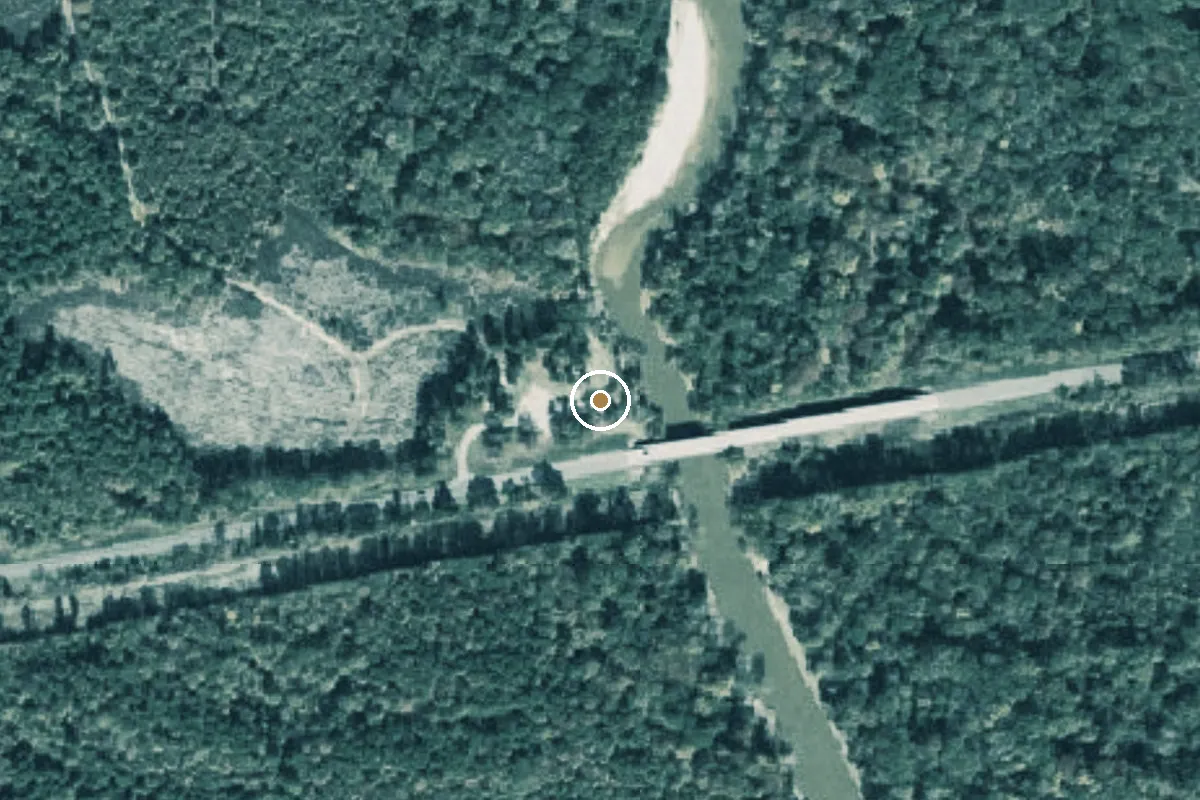 Aerial view of FM 2517 Sabine River Public Boat Ramp