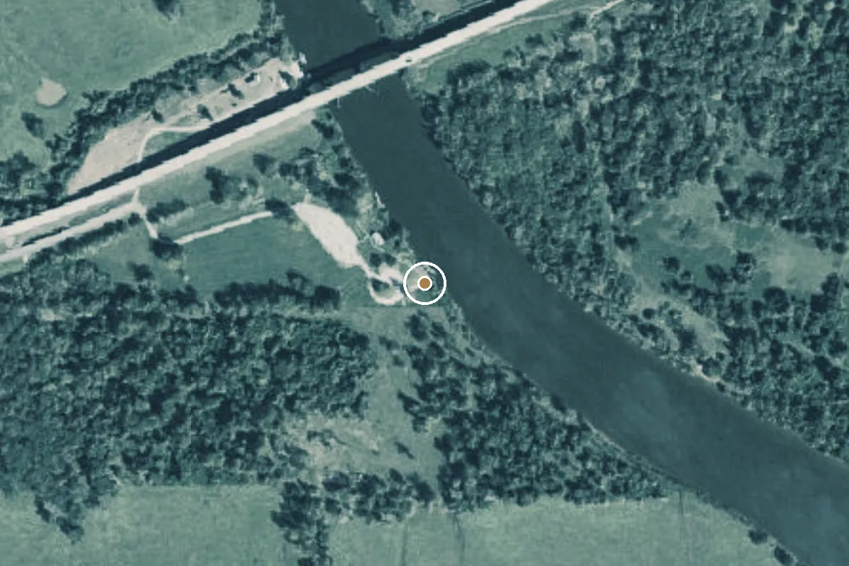 Aerial view of FM 521 River Park Boat Ramp