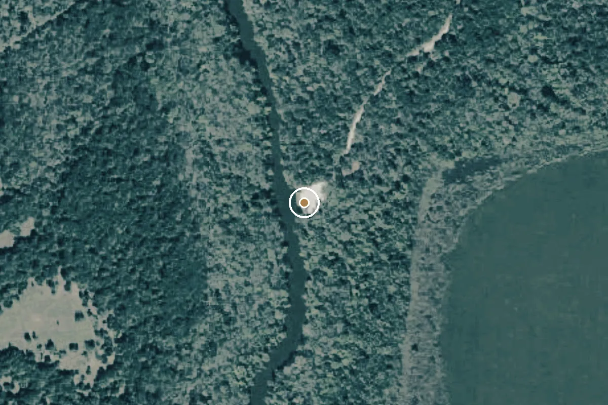 Aerial view of Fort Parker State Park Boat Launch