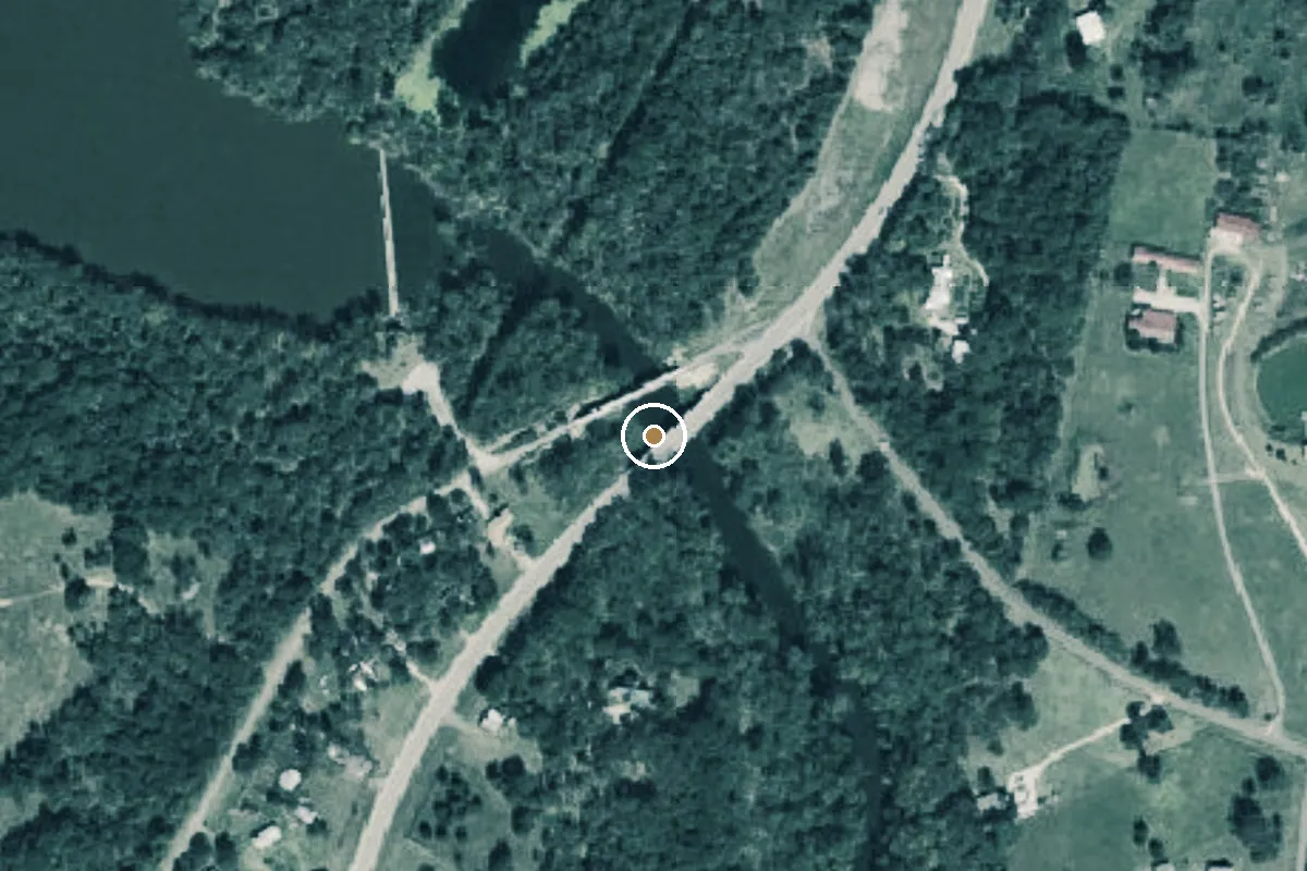Aerial view of Fort Parker State Park Boat Ramp