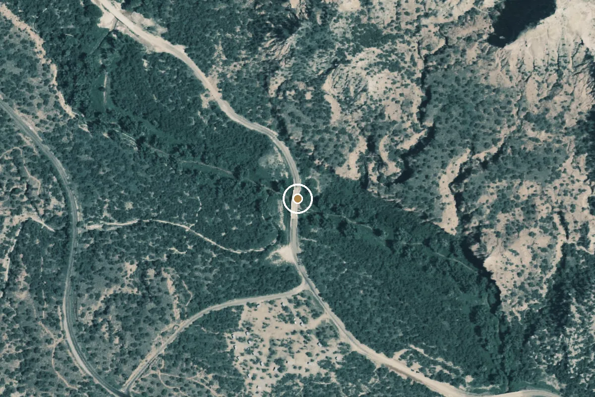 Aerial view of Fortress Cliff Campground Boat Ramp
