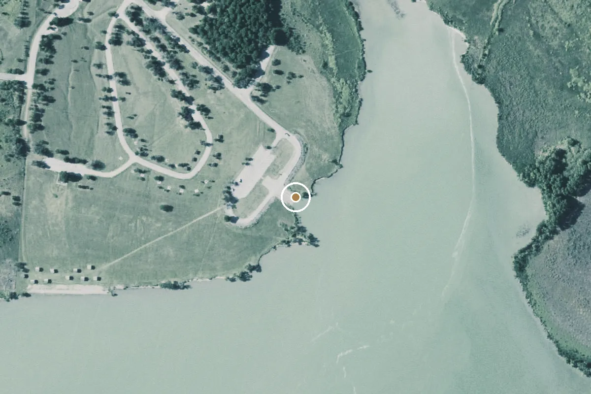 Aerial view of Friendship Park Boat Ramp