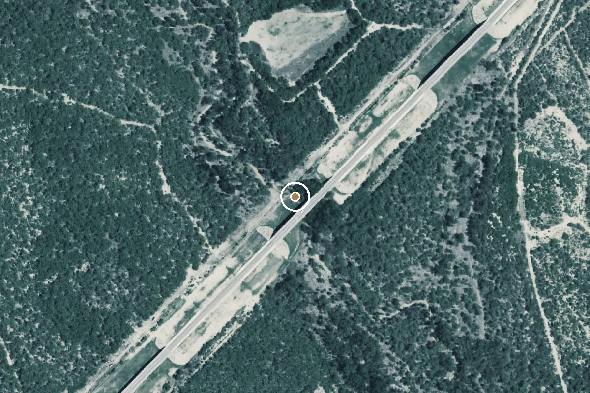 Aerial view of Frio River Boat Ramp