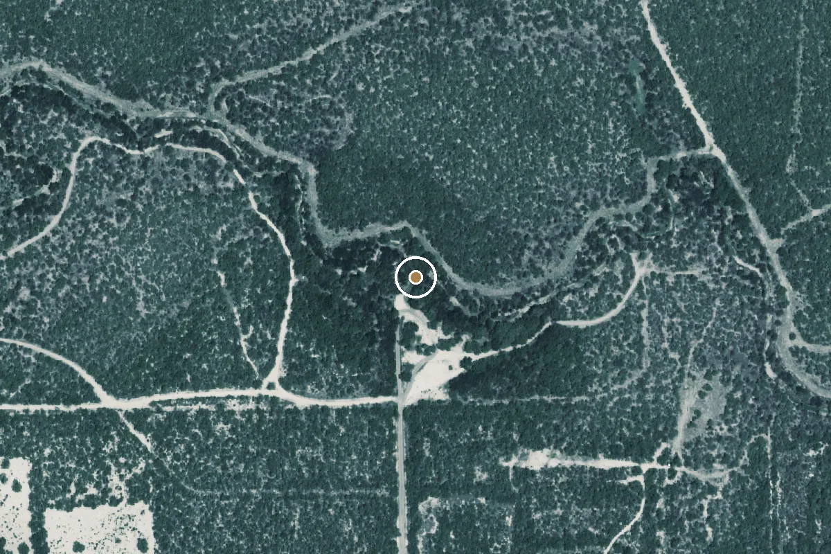 Aerial view of Frio River Boat Ramp