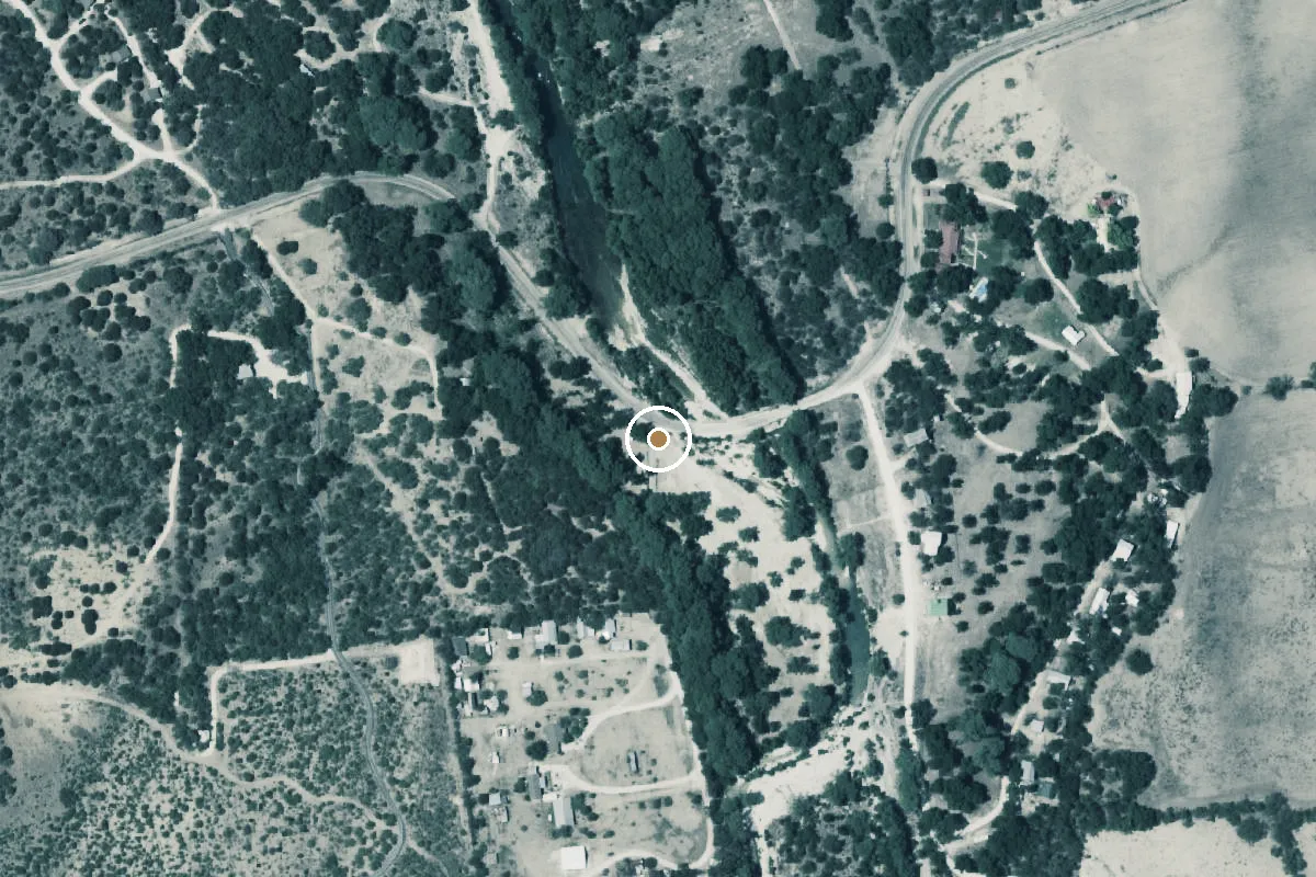 Aerial view of Frio River Boat Ramp