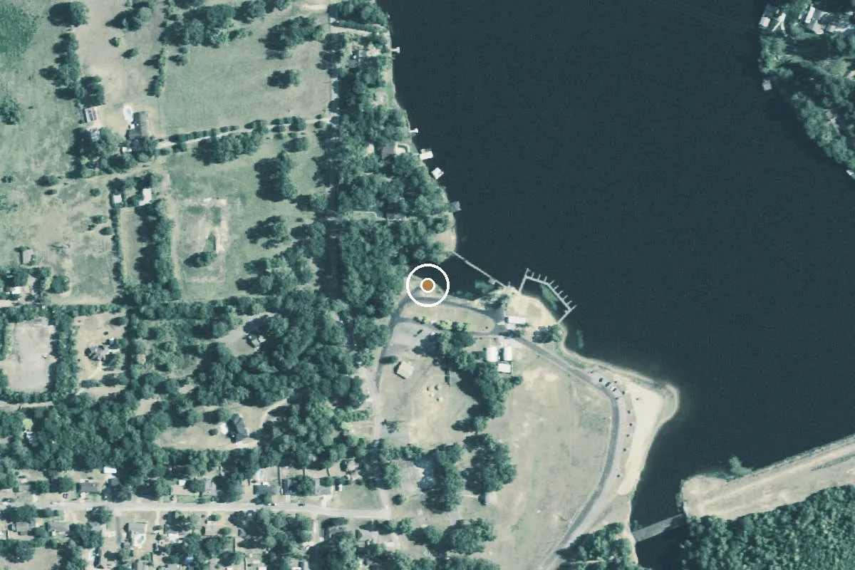 Aerial view of Garland P Ferguson Park Boat Ramp
