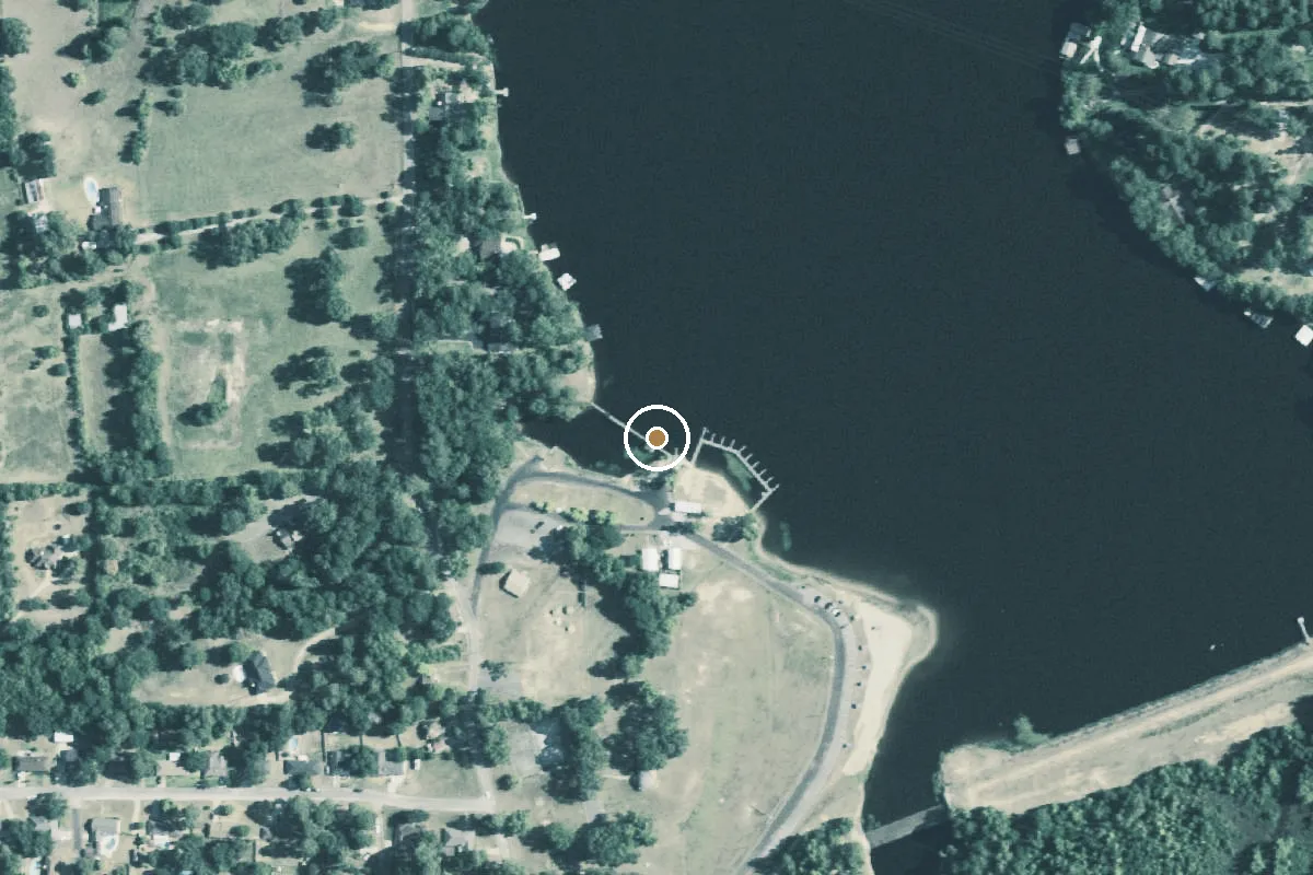 Aerial view of Garland P Ferguson Park Boat Ramp