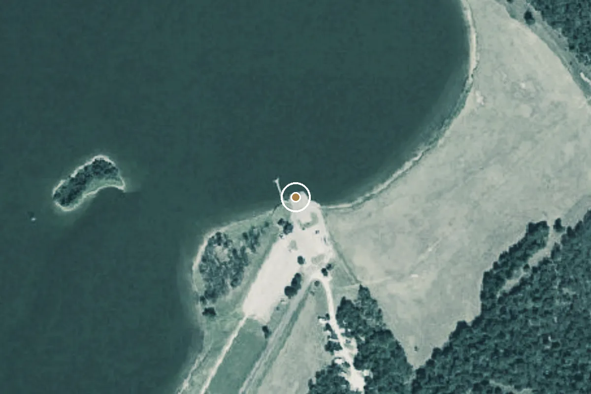 Aerial view of Gibbons Creek Resevoir Boat Ramp