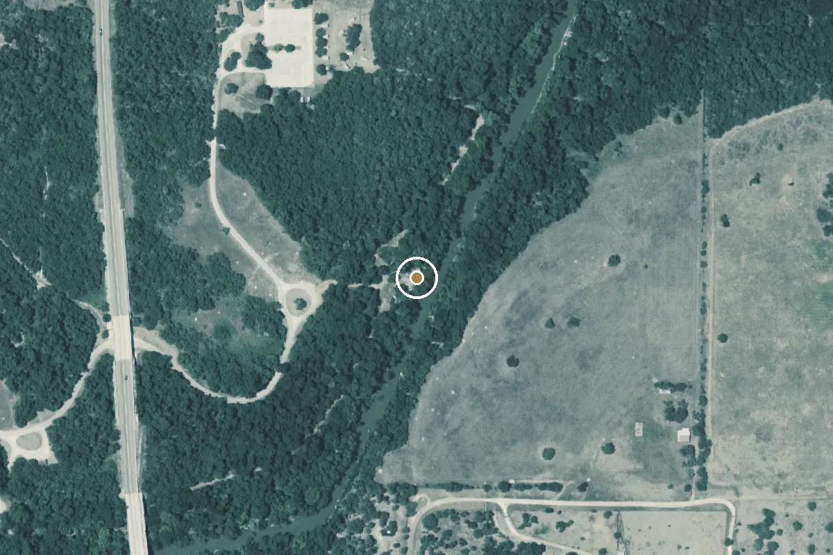 Aerial view of Goliad State Park and Historic Site Boat Ramp