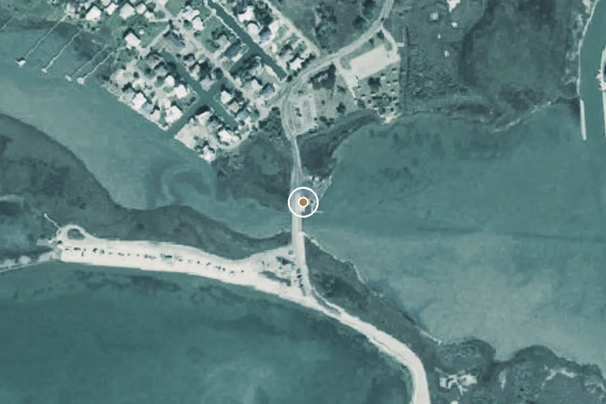 Aerial view of Goose Island State Park Boat Ramp