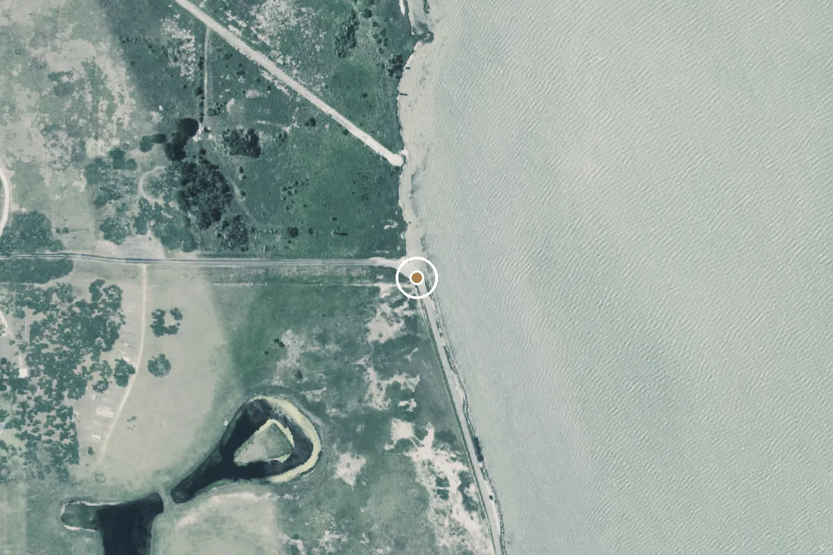 Aerial view of Goose Island State Park Boat Ramp