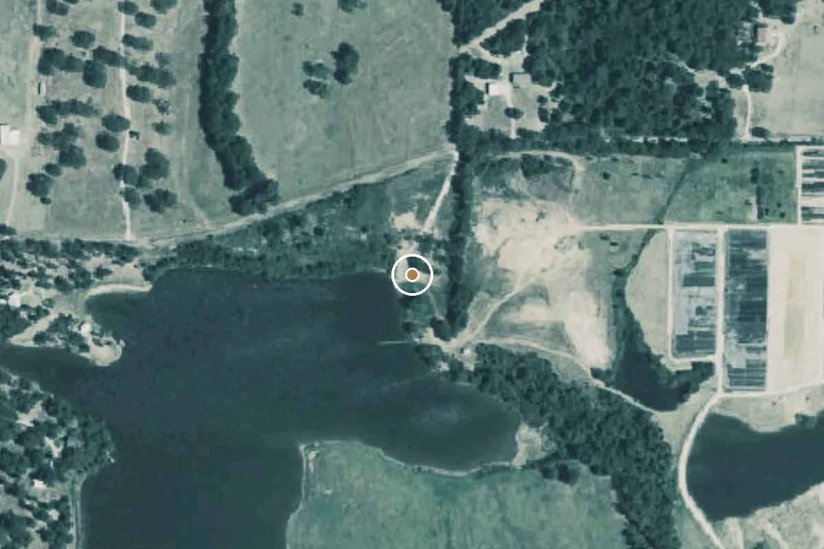 Aerial view of Grand Saline Lake Boat Ramp
