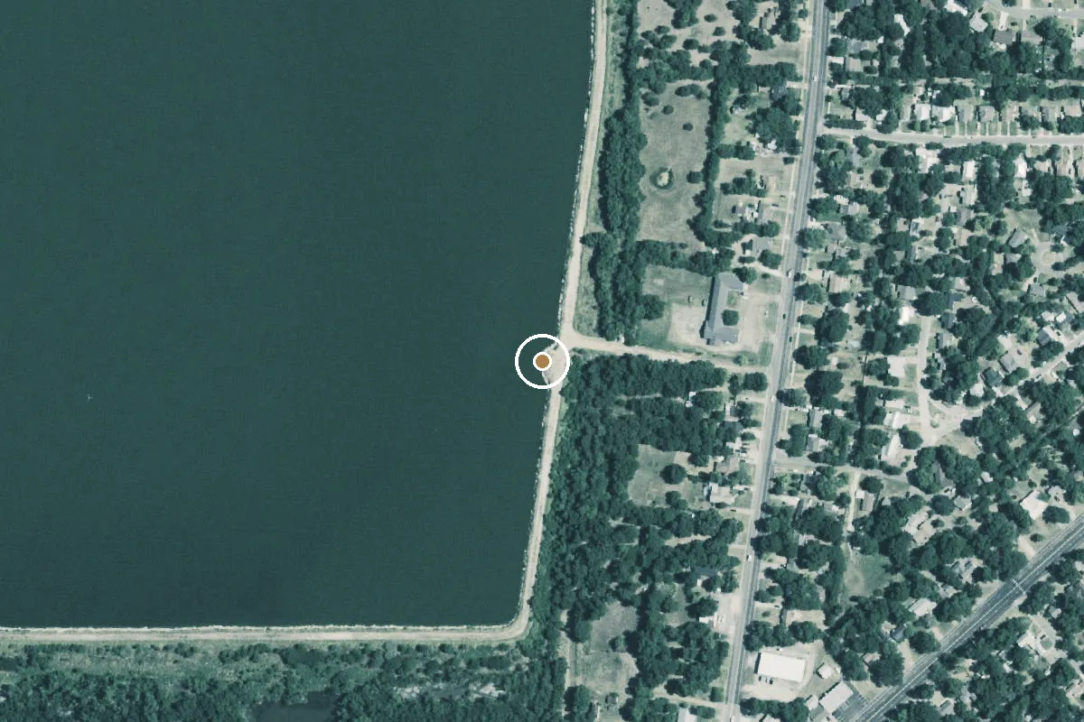 Aerial view of Greenville City Lake #5 Boat Ramp