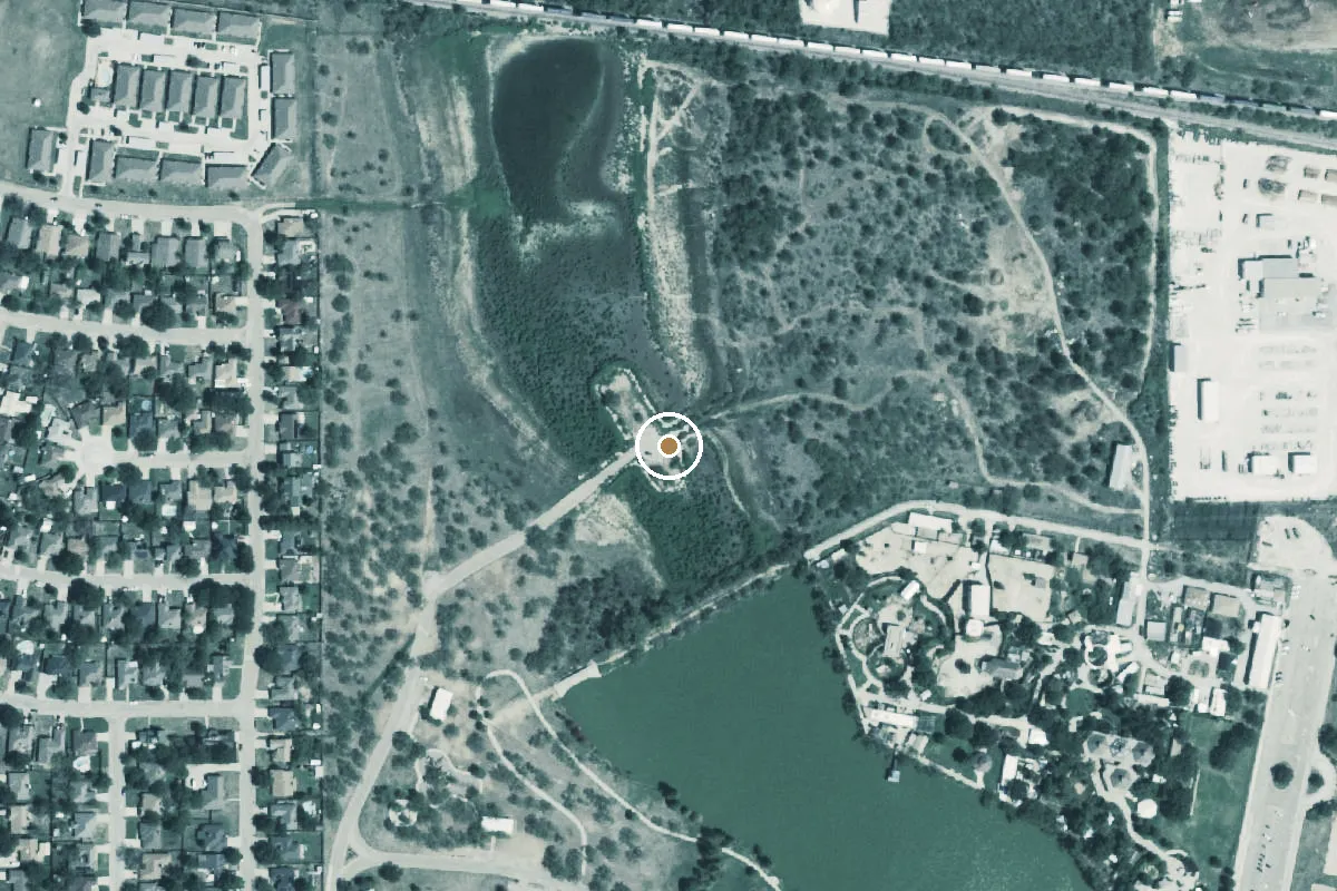 Aerial view of Grover Nelson Park Boat Ramp