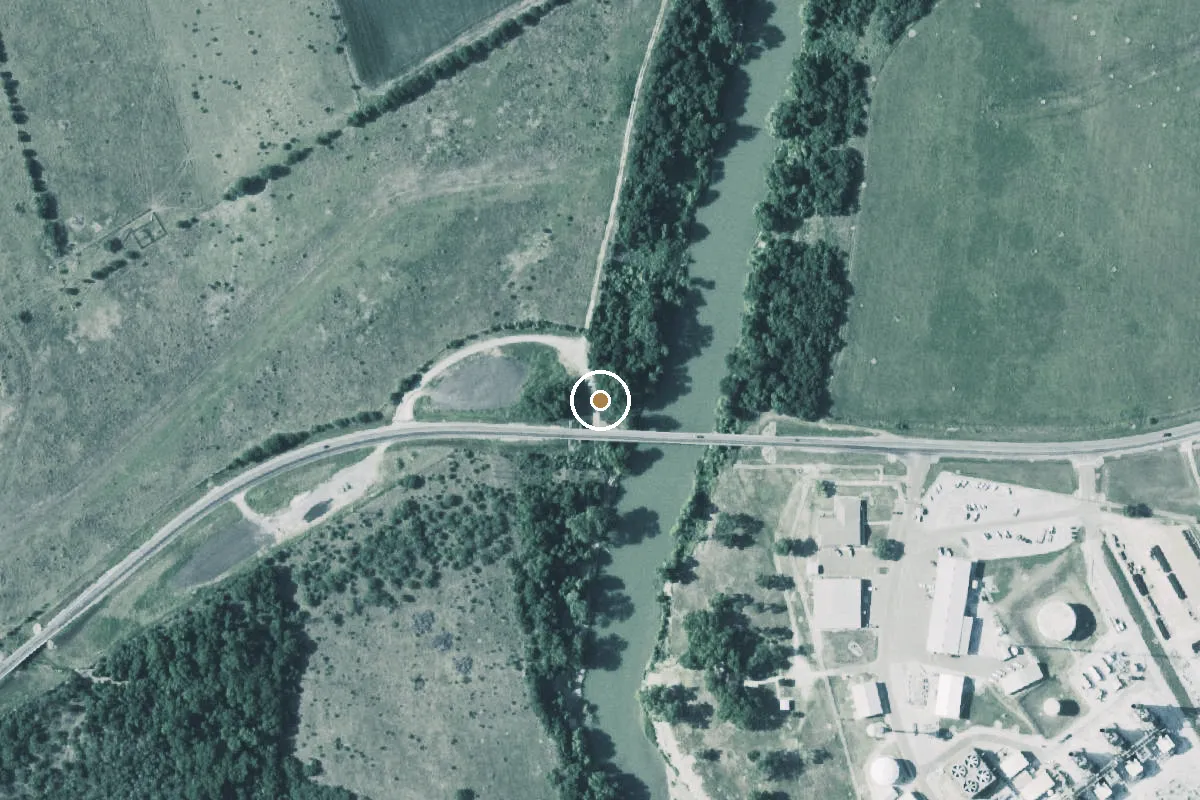 Aerial view of Guadalupe Boat Ramp