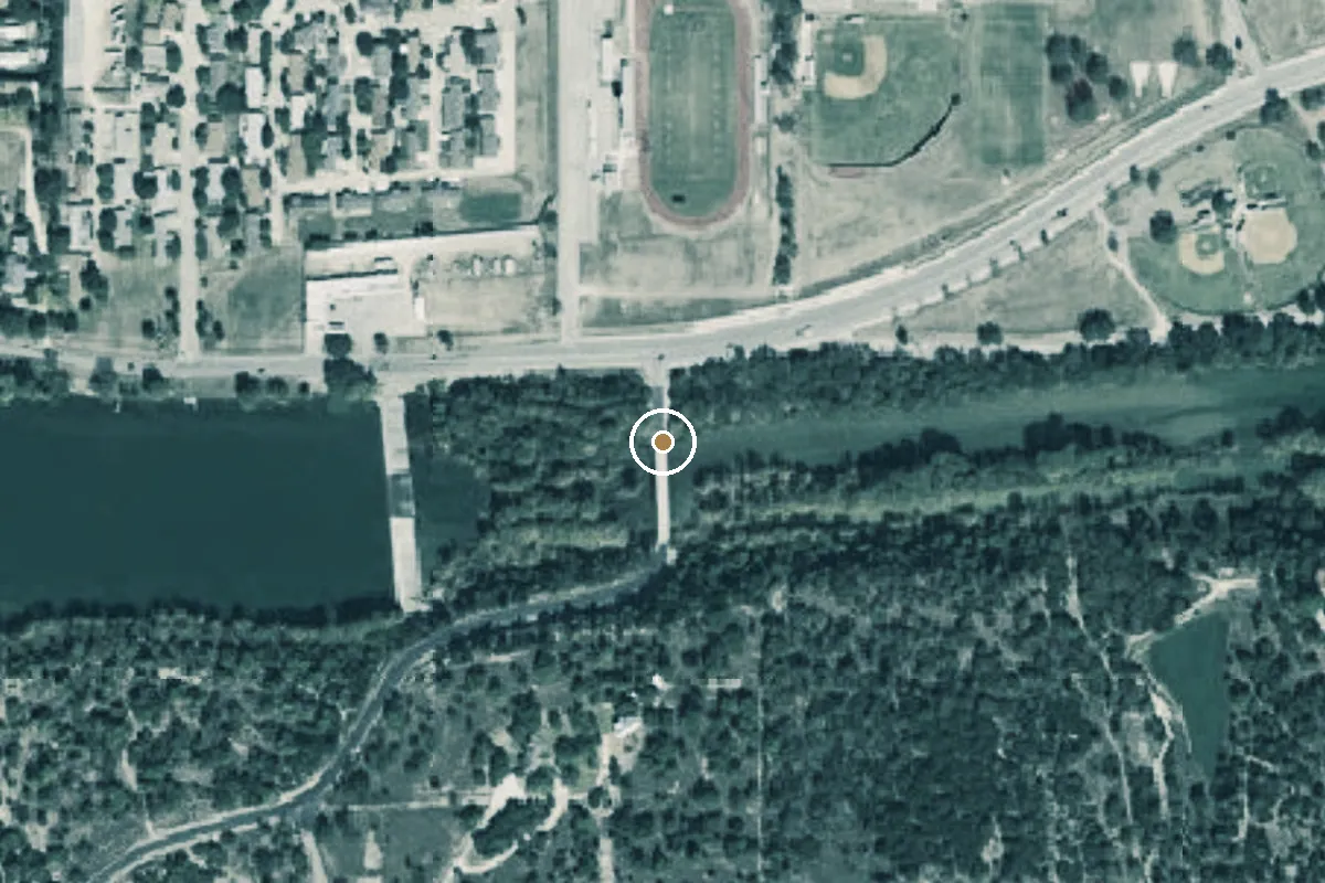 Aerial view of Guadalupe River Boat Ramp