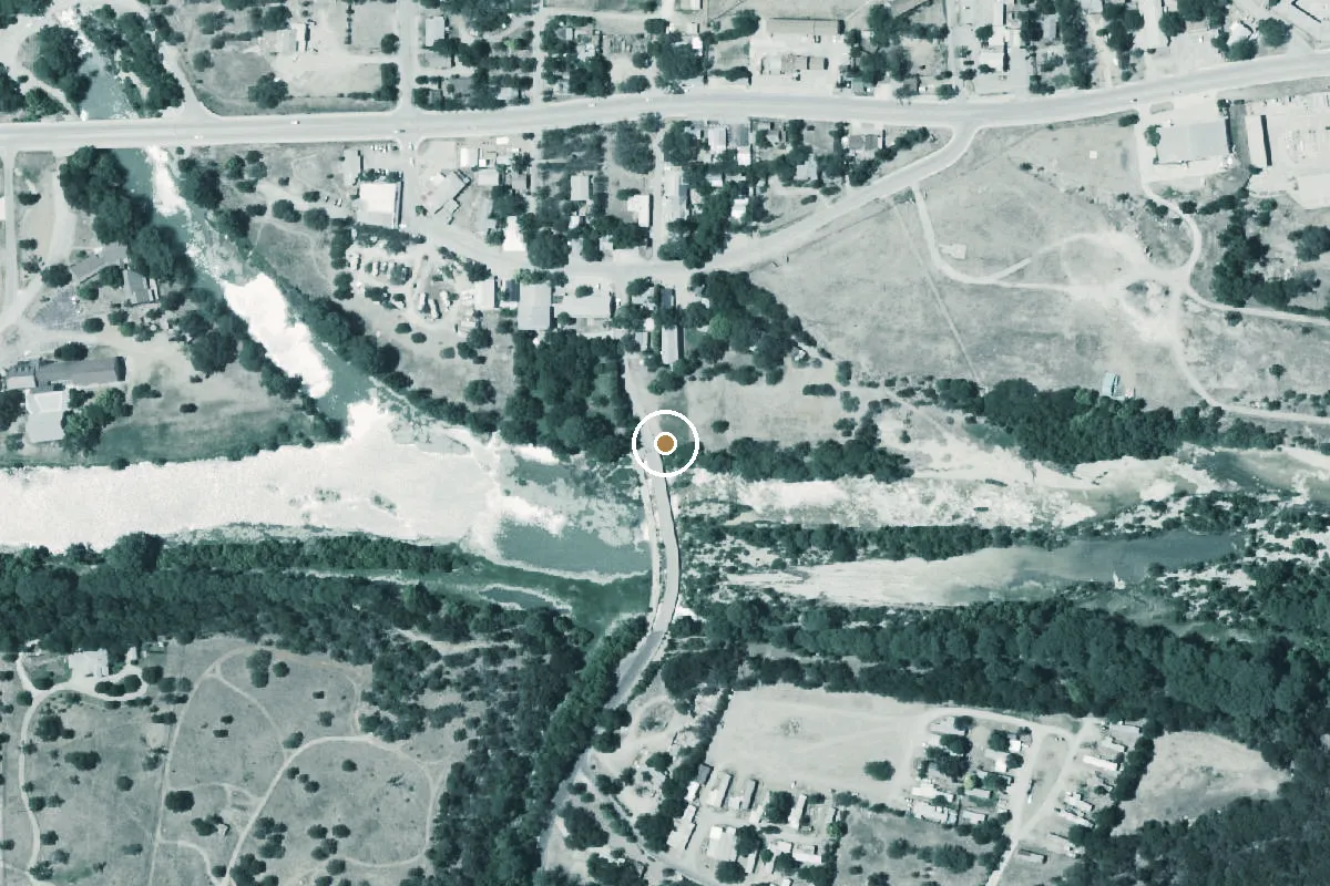 Aerial view of Guadalupe River Boat Ramp