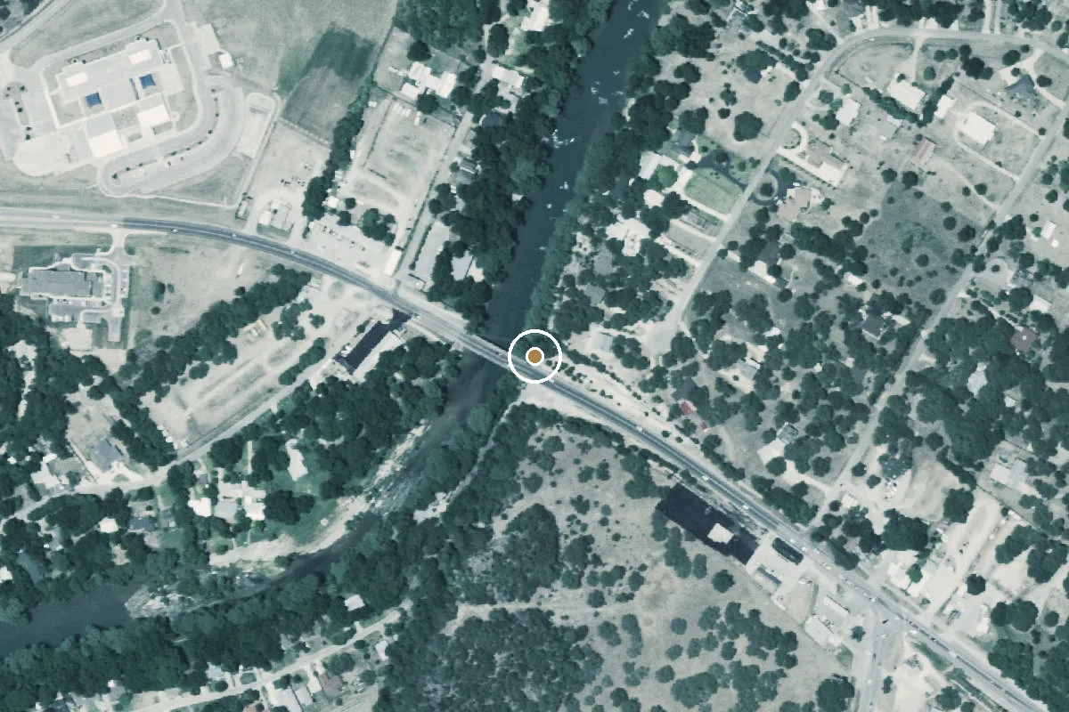 Aerial view of Guadalupe River Boat Ramp