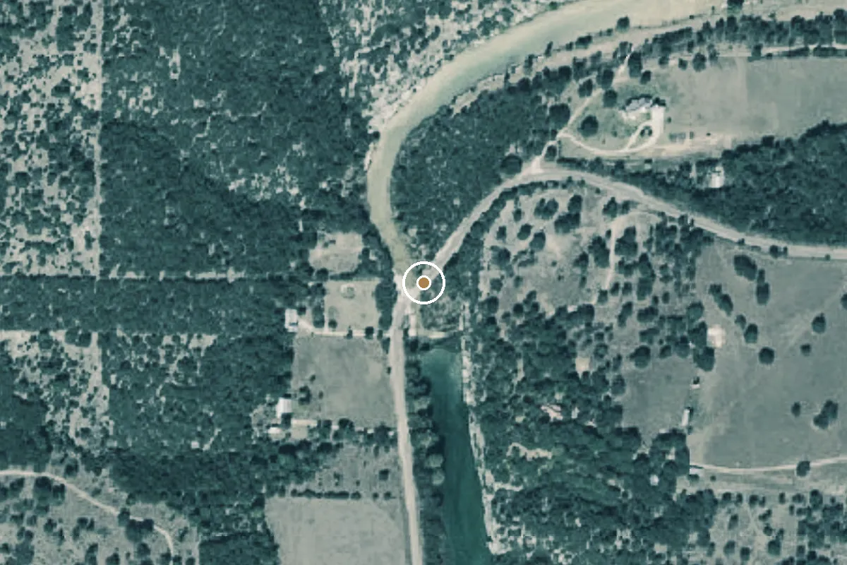 Aerial view of Guadalupe River Boat Ramp