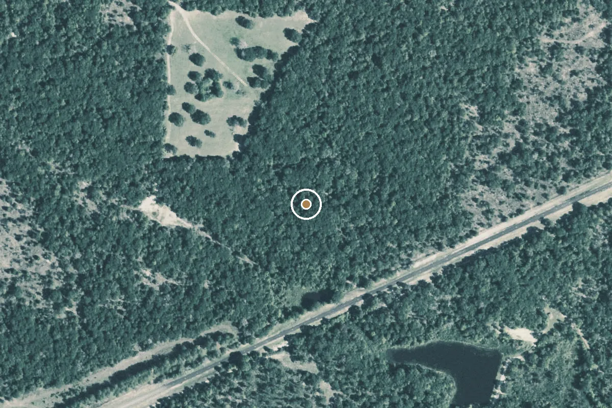 Aerial view of Gus Engeling WMA Lake 1 Boat Ramp