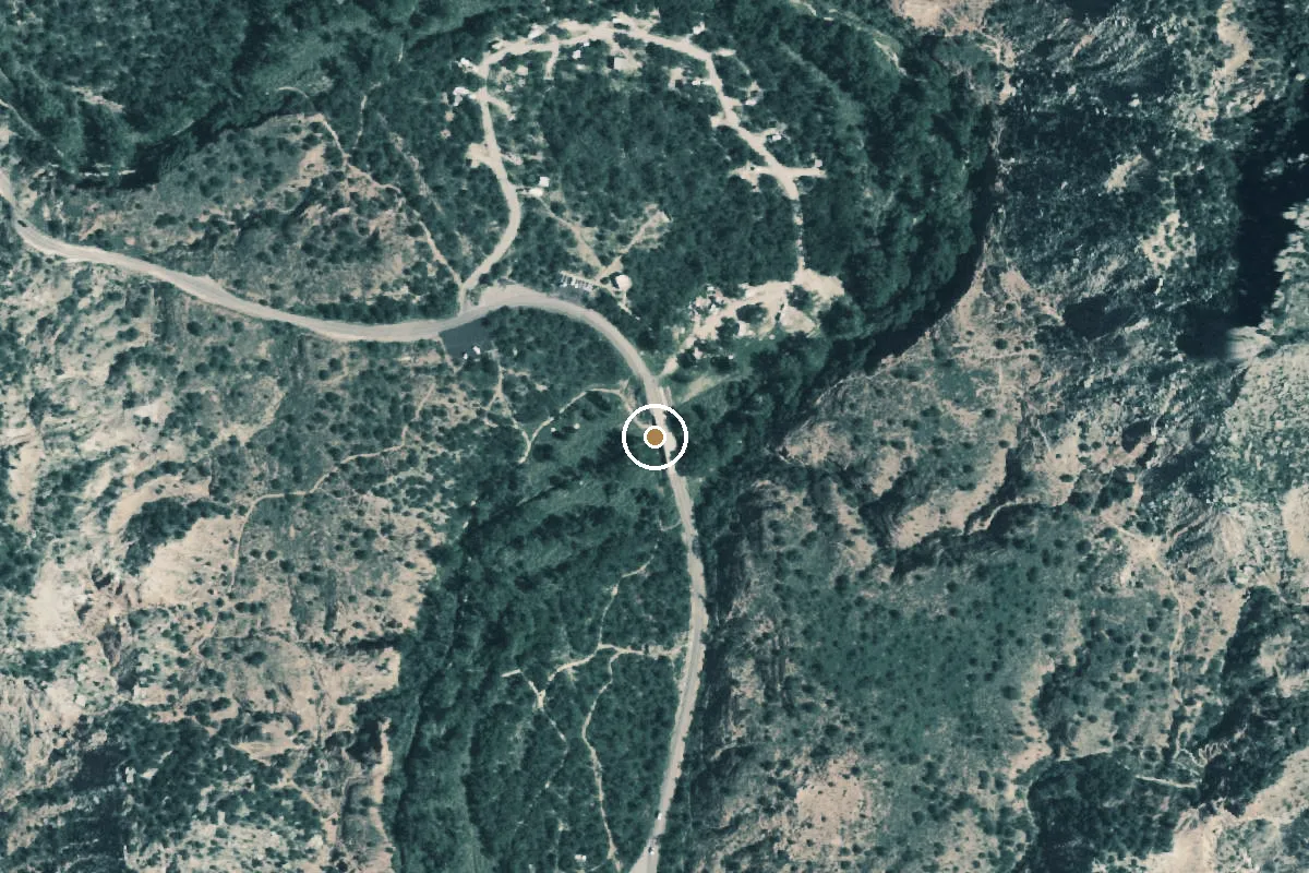 Aerial view of Hackberry Campground Boat Ramp