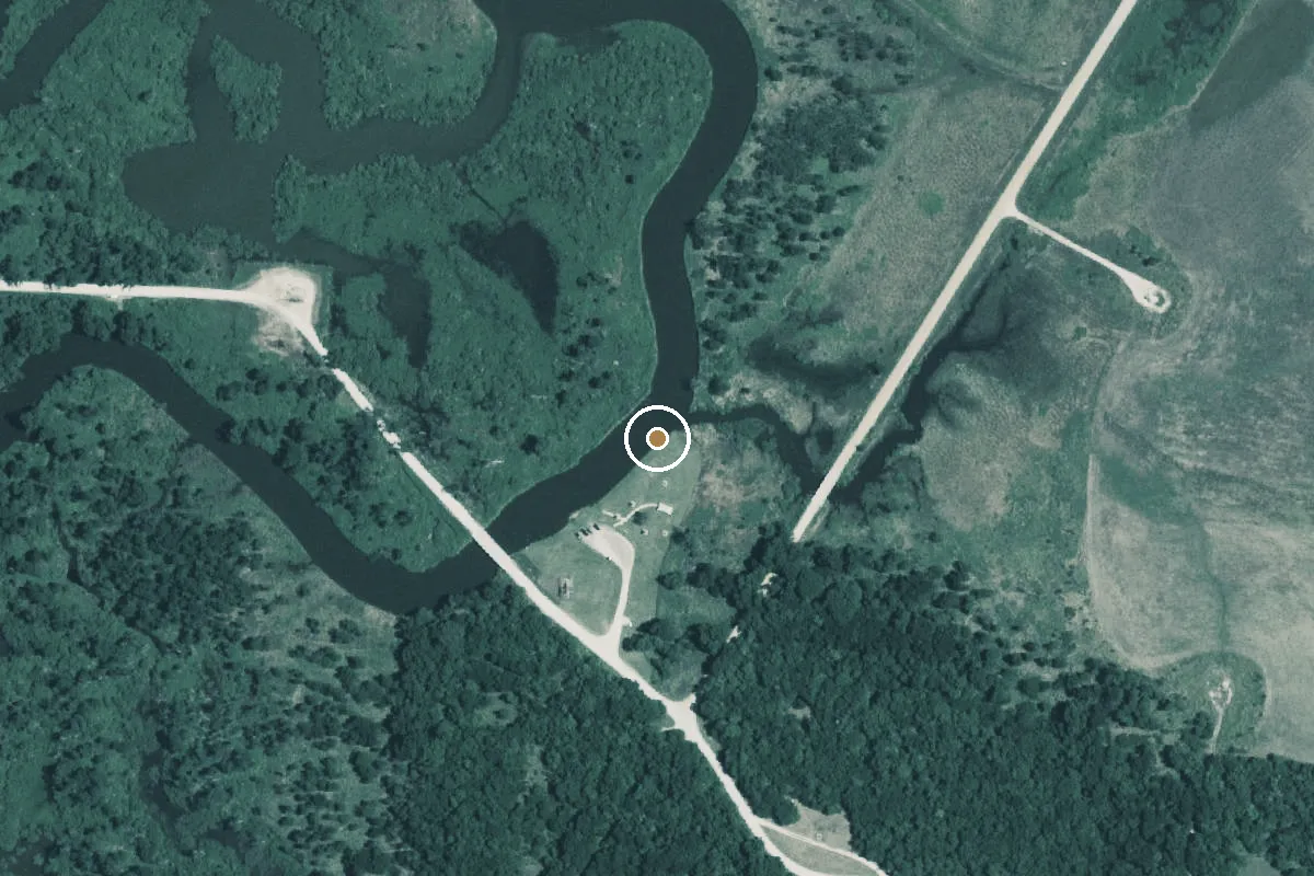 Aerial view of Hagerman National Wildlife Refuge Boat Ramp