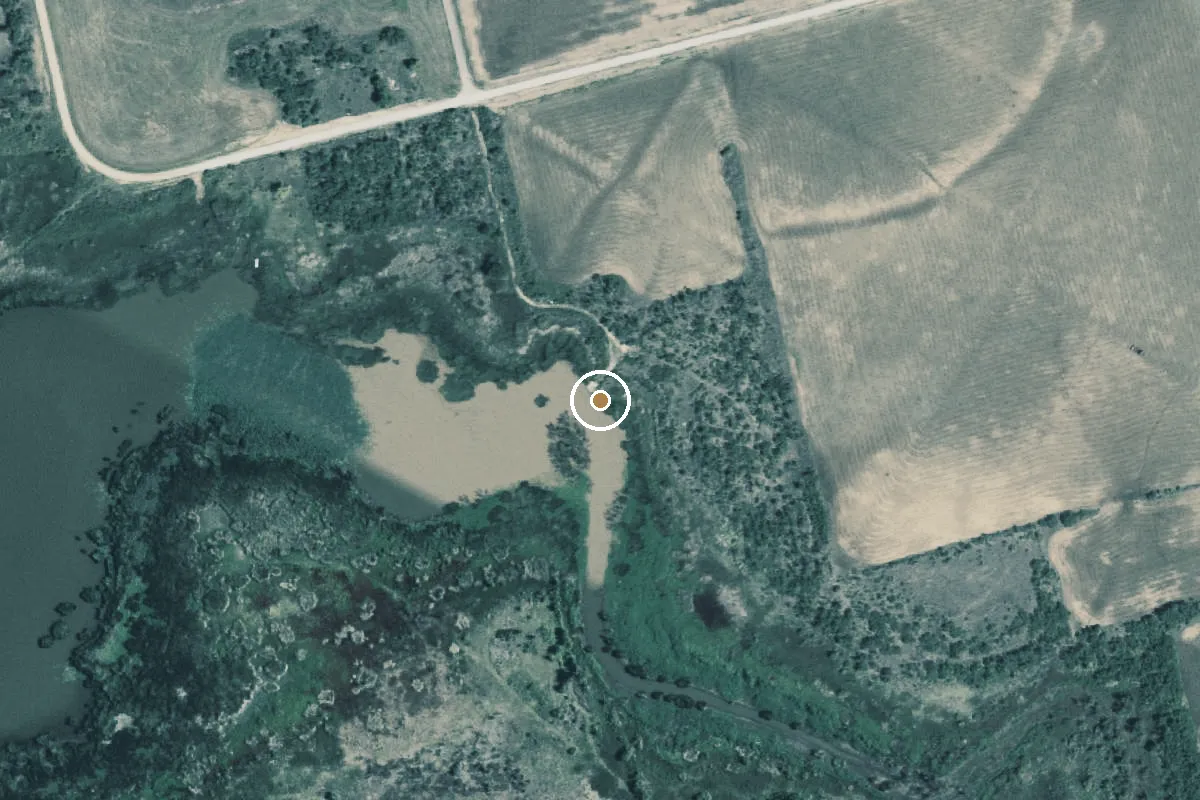 Aerial view of Hamlin Lake Boat Ramp