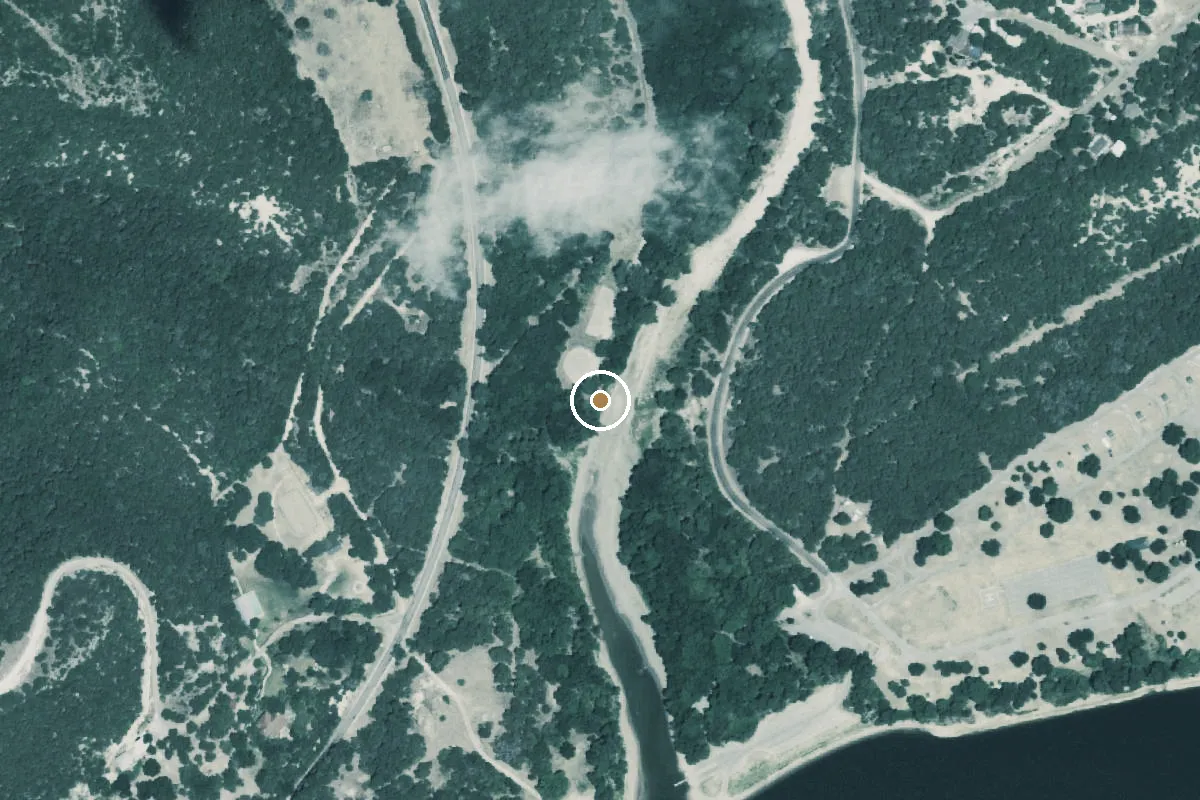 Aerial view of Hamm Creek Park Boat Ramp