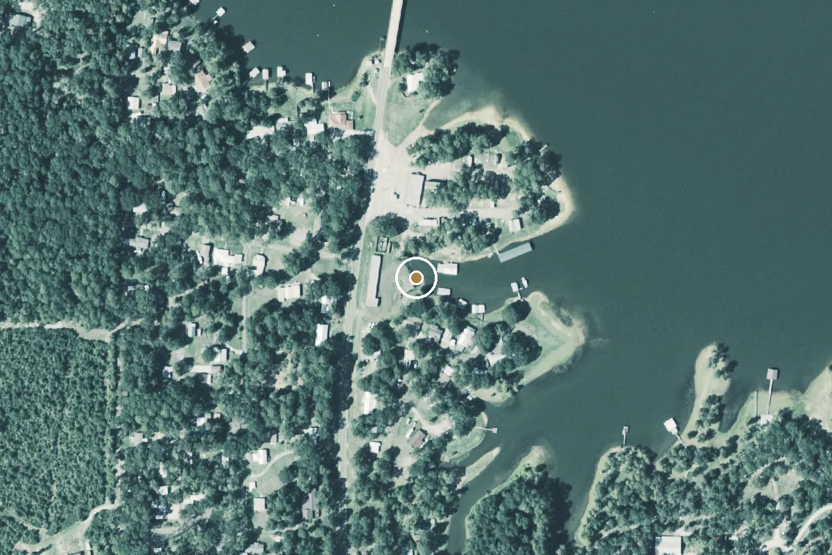Aerial view of Harborlight Marina and Resort Boat Ramp